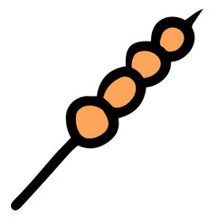 chicken satay food illustration