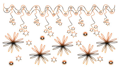 vector illustration of an abstract background with snowflakes