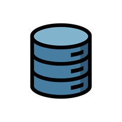 Data storage icon  on White Background Vector Art Illustration on white background.