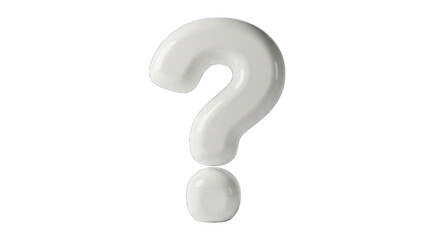 Naklejka premium Question mark isolated on transparent background