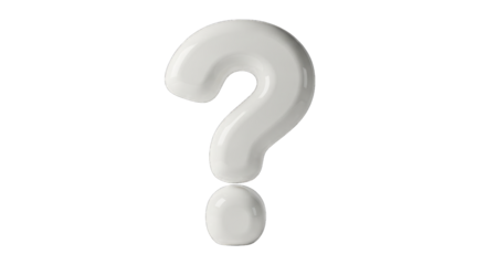 Question mark isolated on transparent background
