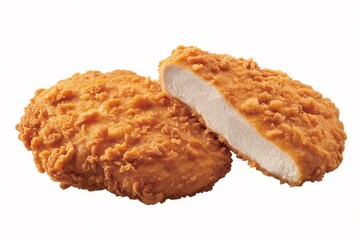 Crispy fried chicken cutlet recipe delicious homemade chicken tenders isolated