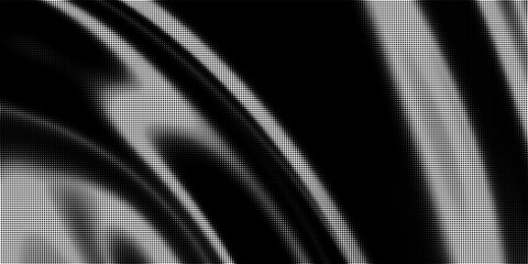 Dotted gradient halftone background. Horizontal seamless dotted pattern in pop art style. Abstract modern stylish texture. Fade gradient black and white half tone background. Eps10