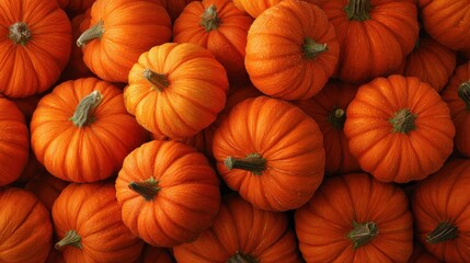 Obraz premium pile of bright orange pumpkins stacked for autumn harvest and holiday