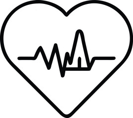 heart and heartbeat symbol