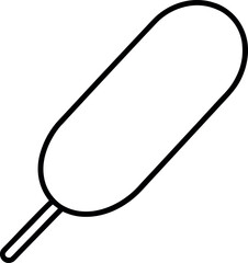 Minimalist Corn Dog Vector Illustration Snack