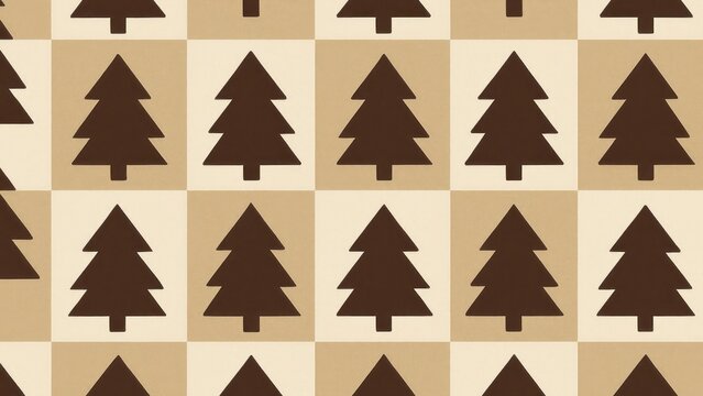 Geometric pine tree pattern desktop wallpaper