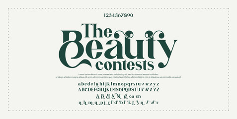 legant luxury abstract wedding fashion logo font alphabet. Minimal classic urban fonts for logo, brand etc. Typography typeface uppercase lowercase and number. vector illustration