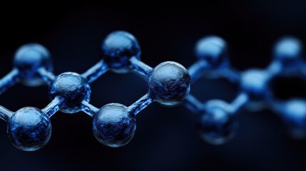Detailed close-up of a complex molecule