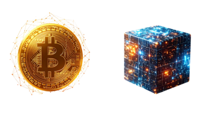  Blockchain and Cryptocurrency Concept Bundle — isolated on transparent background