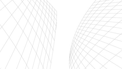 Architectural drawings vector 3d illustration