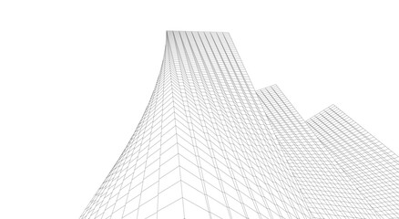 Architectural drawings vector 3d illustration