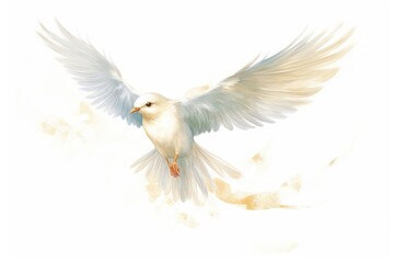 Obraz premium White bird flying animal cockatoo wildlife.