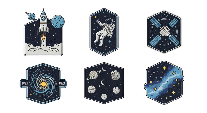 Collection of Space Themed Insignias and Patches.