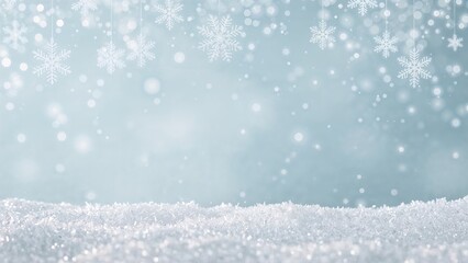 Snowfall with snowflakes and snow-covered ground, winter, cold, frozen, outdoor scene. Nature, weather, seasonal, cold climate, frost.