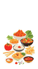 Asian food vector illustration
