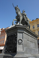 Monument to Ban Jelacic on city square, Zagreb