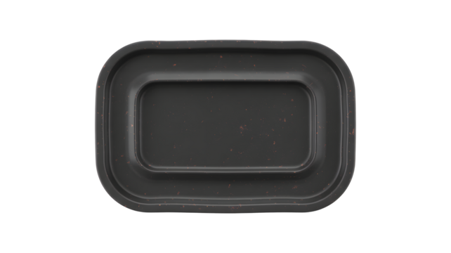 Modern dark grey rectangular tray with subtle copper speckles, perfect for elegant serving or sophisticated storage solutions.