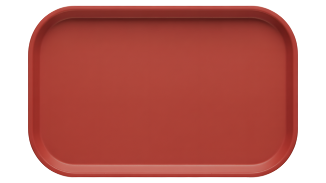 Modern minimalist rectangular tray with rounded corners, perfect for serving or organizing any space with clean, elegant design.