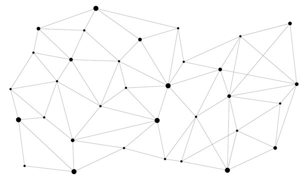 Abstract geometric background with connected lines and dots 