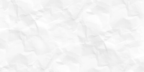 white crumpled paper. Crumpled on white background paper texture.