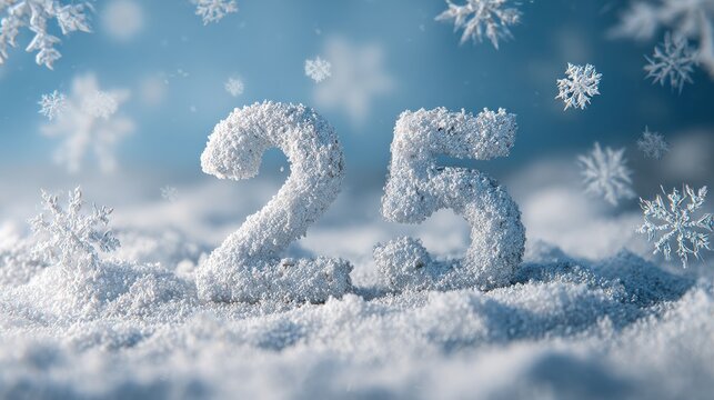 winter wonderland 25 percent discount snow covered numbers and festive snowflakes