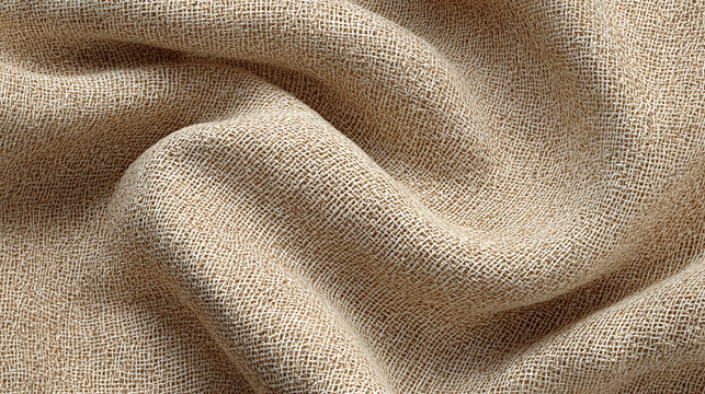 A close-up view of textured beige fabric - Powered by Adobe