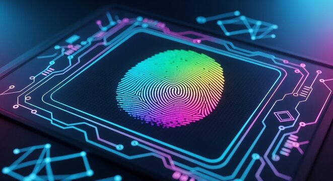 Secure your future with biometric technology and identity verification using fingerprint scanning, modern security concept - Powered by Adobe