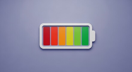 Monitor your energy levels with this colorful battery indicator for apps and websites needing power status