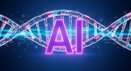 Discover the future of innovation with stunning AI and DNA helix digital art