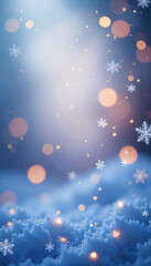 Magical Snowfall with Warm Lights