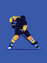 Ice hockey silhouette icon vector