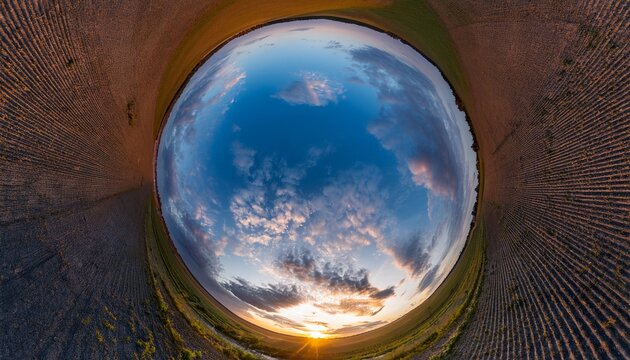 Seamless 360 Degree Spherical Panorama Of The Evening Sky Ready For Use In 3D Graphics As Sky Domes Or For Post Processing Of Drone Shots Dome Photo Of Sky For Vr Developement