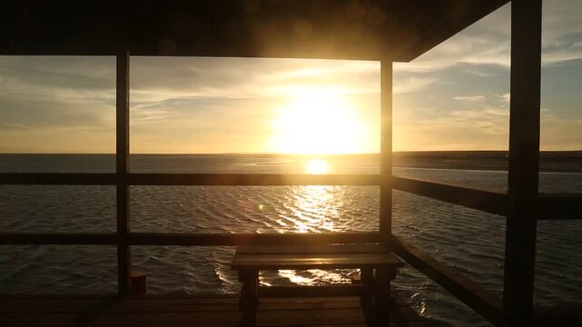 ATARDECER DE LAGUNA OJO DE LIEBRE EN GUERRERO NEGRO BAJA CALIFORNIA SUR MEXICO