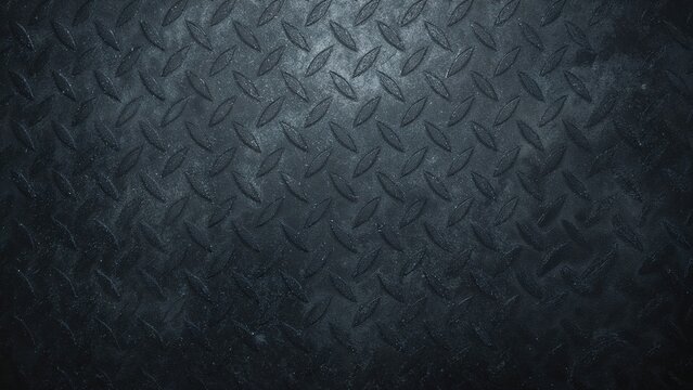 Textured metal diamond plate surface with a dark, industrial look.