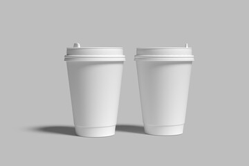 Coffee Cup Blank Mockup realistic and shadow