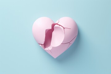 Broken heart misfortune eggshell breaking.
