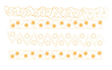 set of seamless patterns with lace