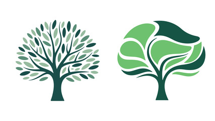 Obraz premium green tree vector