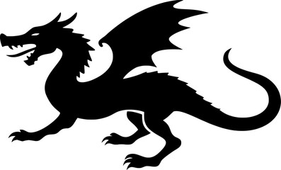 Fototapeta premium vector illustration of a dragon