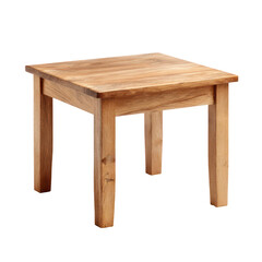 Modern light wood coffee table or nightstand, furniture item isolated