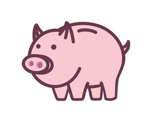 Piggy Bank Illustration visualized with Simple Illustration