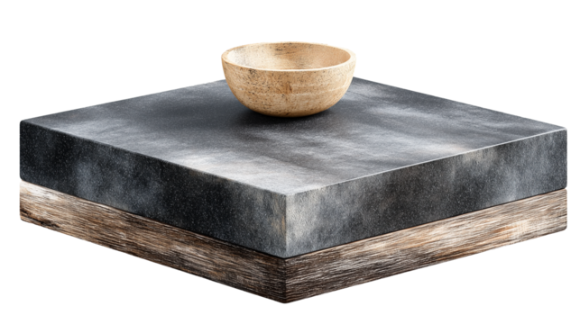 Stone countertop on white background For mounting product display or key visual layout.