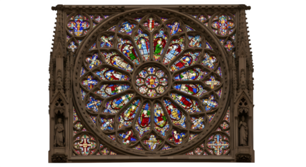 Rose window of notre dame cathedral, a symbol of gothic art