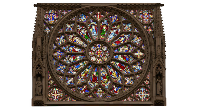 Rose window of notre dame cathedral, a symbol of gothic art