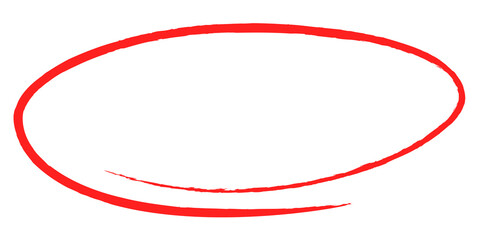 Hand drawing grunge circle isolated on transparent background, Hand-drawn doodle circle highlights for marking text, numbers, marker pen.