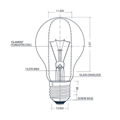 Vector Light Bulb Idea Concept Isolated on White Background