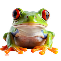 cute Frog set on a isolated white background. PNG