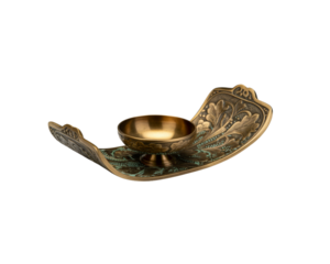 Gold decorative metal luxury Ancient lamp or lamp holder