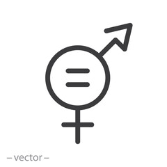 Equality icon vector line illustration